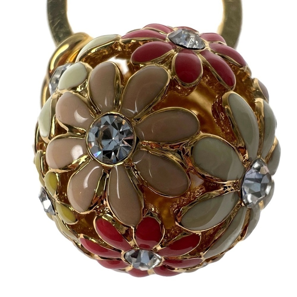 Coach Daisy Flower Dome Vintage Keychain - Picture 3 of 12